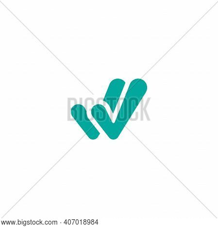 Valid Seal Icon. Blue Double Thik Tick. Flat Done Sticker Icon. Isolated On White. Accept Button. Go