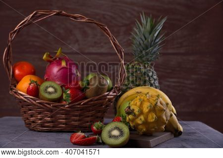 Assorted Fruit Basket.