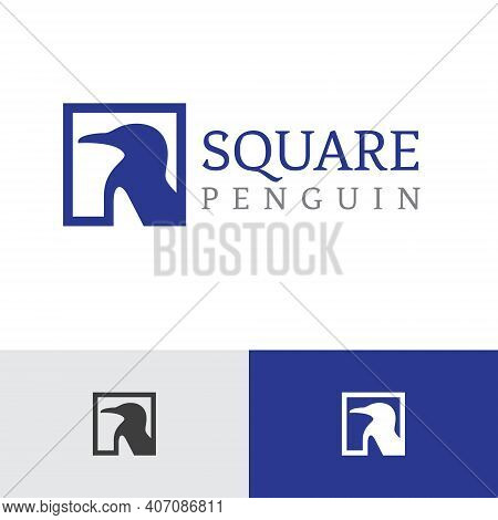 Angry Emperor Penguin Ice Animal Business Logo Template