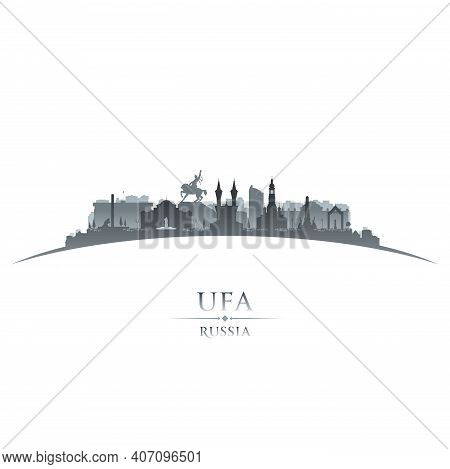 Ufa Russia City Skyline Silhouette. Vector Illustration