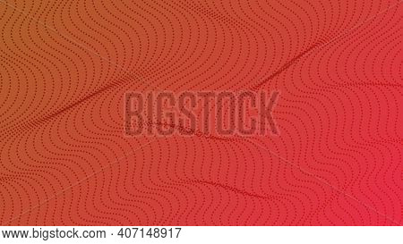 Halftone Gradient Background With Dots. Abstract Red Dotted Pop Art Pattern In Comic Style. Vector I