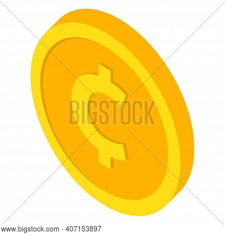 Coin Icons. Cent And Centavo Coin . Currency Symbols In Isometric 3d Style. Vector Illustration