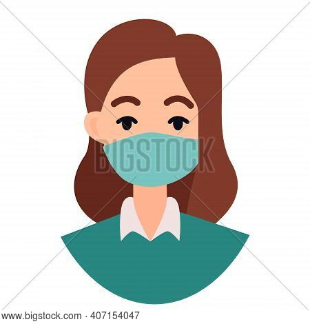 People Face With Mask Icon Isolated Vector On White. Notice Safety Sign. People Using Protective Mas