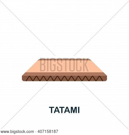 Tatami Flat Icon. Color Simple Element From Combat Sport Collection. Creative Tatami Icon For Web De