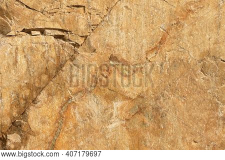 Surface Of A Quarry Stone In Macin Mountain