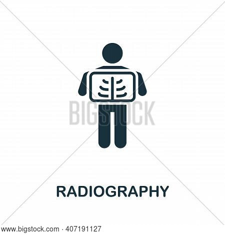 Radiography Icon. Simple Element From Medical Services Collection. Filled Monochrome Radiography Ico