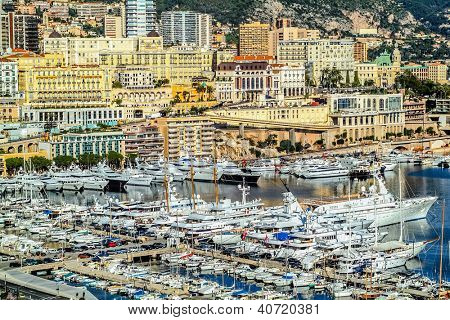 cidade de Porto do Principado de Mônaco e monte carlo no sul da França
