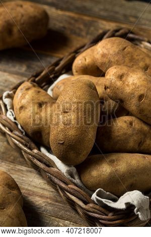 Raw Borwn Organic Russet Potatoes