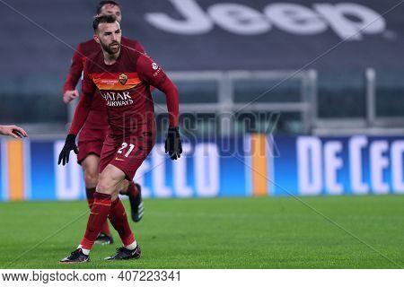 Torino, 06th February 2021. Borja Mayoral Of As Roma  During The Serie A Match Between Juventus Fc A