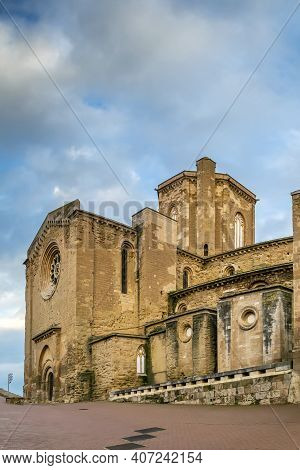 Cathedral Of St. Mary Of La Seu Vella Is The Former Cathedral Church Of The Roman Catholic Diocese O