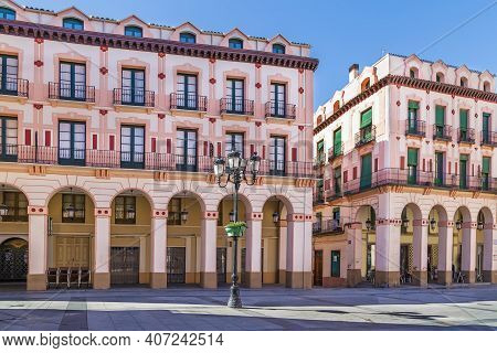 Luis Lopez Allue Square In Huesca City Center, Aragon, Spain