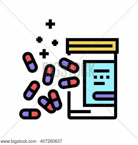 Medicaments Gout Treatment Color Icon Vector. Medicaments Gout Treatment Sign. Isolated Symbol Illus