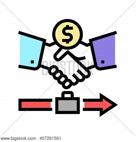 Severance Pay Allowance Color Icon Vector. Severance Pay Allowance Sign. Isolated Symbol Illustratio