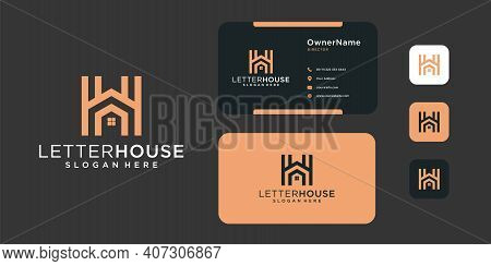 Real Estate Building With Letter H Logo Template