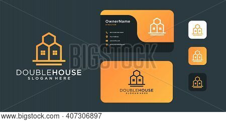 Real Estate Building With Letter H Logo Template