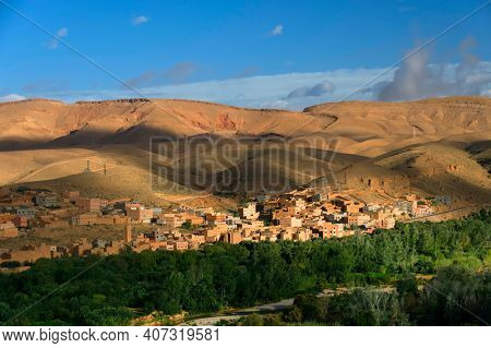 Village in the Atlas mountains, Morocco, Africa