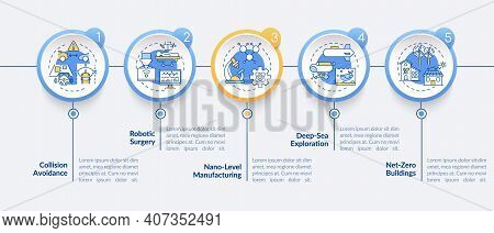 Cps Pros Vector Infographic Template. Collision Avoidance, Deep-sea Exploration Presentation Design 