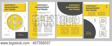 Contract Management Software Brochure Template. Executing, Signing. Flyer, Booklet, Leaflet Print, C