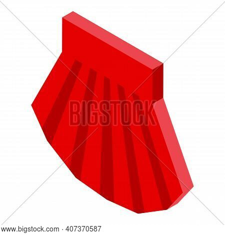 School Uniform Red Skirt Icon. Isometric Of School Uniform Red Skirt Vector Icon For Web Design Isol