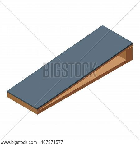 School Gym Jump Desk Icon. Isometric Of School Gym Jump Desk Vector Icon For Web Design Isolated On 