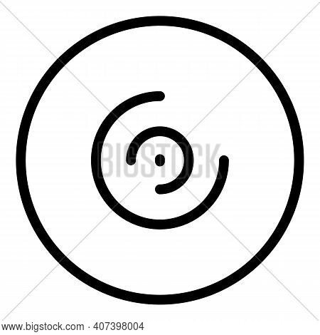Drum Plate Icon. Outline Drum Plate Vector Icon For Web Design Isolated On White Background