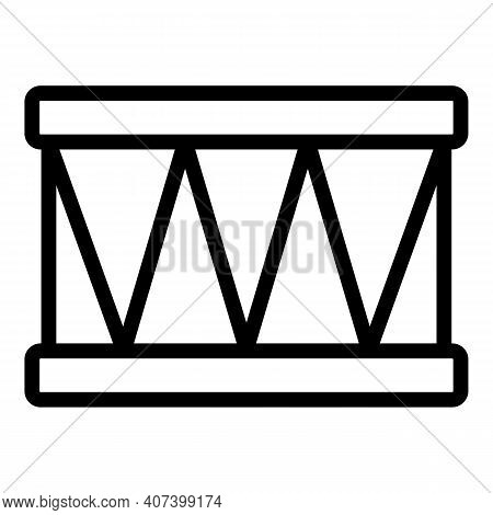 Battery Drum Icon. Outline Battery Drum Vector Icon For Web Design Isolated On White Background