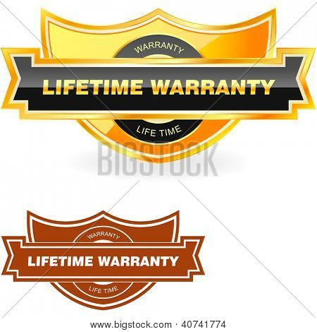 LIFETIME WARRANTY. Vector illustration.