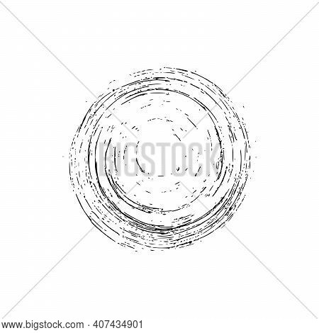 Vector Grunge Circle.grunge Round Shape. Stock Vector Illustration On White Background