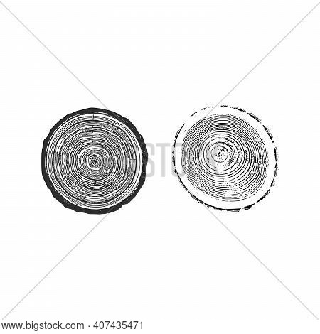 Vector Grunge Circle.grunge Round Shape. Stock Vector Illustration On White Background