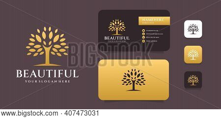 Tree Life Premium Luxury Logo Design With Business Card Template Set