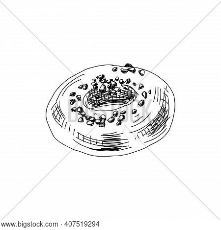 Hanim Gobegi, Retro Hand Drawn Vector Illustration.