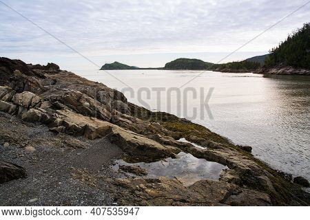 Strolling In The Parc National Du Bic Between The Sea And Beautiful Landscapes During A Summer Day