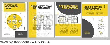 Workplace Orientation Brochure Template. Job Position. Flyer, Booklet, Leaflet Print, Cover Design W