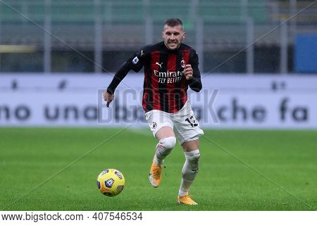 Milano, Italy. 07th February . Ante Rebic Of Ac Milan  During The Serie A Match Between Ac Milan And