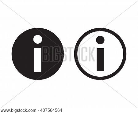 Info Vector Icon. Information Symbol. Helpdesk Service And Support Round Button Sign. I Point Help L