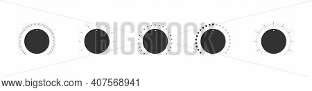 Volume Control Icons. Sound Control Signs Set. Audio Controller Concept. Vector Illustration