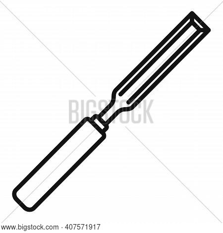 Chisel Carpentry Icon. Outline Chisel Carpentry Vector Icon For Web Design Isolated On White Backgro