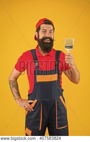 Bearded Mature Man Painter. Furniture Restoration. How To Refinish Furniture. Clean Repair And Resto