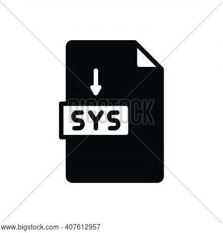 Black Solid Icon For Sys Document Software Element File File-format Object Page