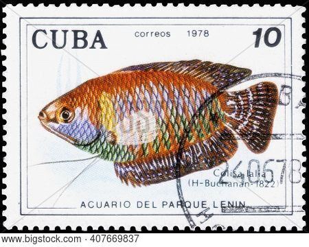 Saint Petersburg, Russia - December 05, 2020: Postage Stamp Issued In The Cuba With The Image Of The