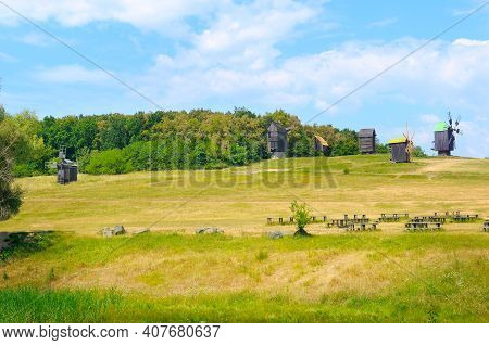 View Of Open-air Museum Of Folk Architecture And Folkways Of Ukraine In Pyrohiv (pirogovo) Village N