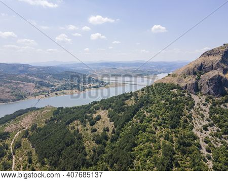 Aerial View Of Studen Kladenets Reservoir, Kardzhali Region, Bulgaria