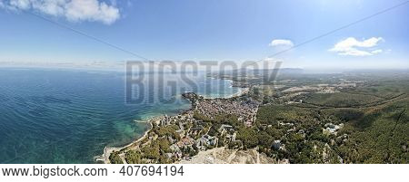 Aerial Panoramic View Of Town Of Kiten, Burgas Region, Bulgaria