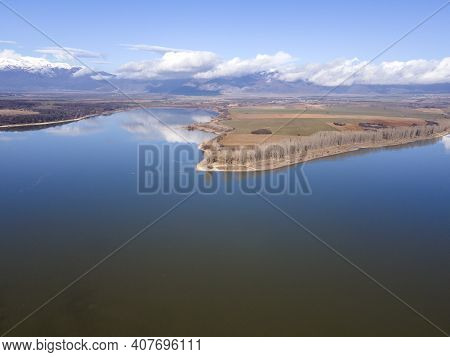 Aerial View Of Koprinka Reservoir, Stara Zagora Region, Bulgaria