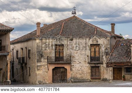 Streets Of The Medieval Town Of Pedraza In The Province Of Segovia (spain)