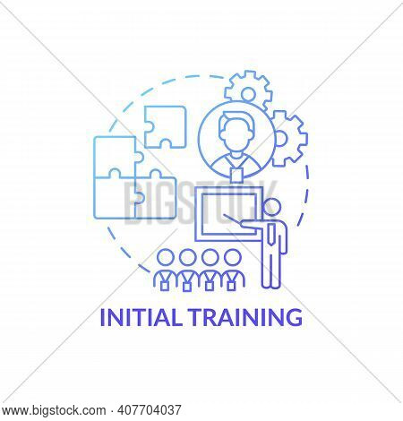Basic Training Program For New Worker Concept Icon. Theory And Practice. Interactive Discourse With 