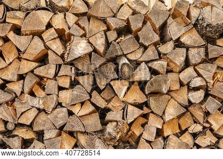 Wooden Wall From Chipped Woods, Czech Republic