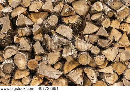 Wooden Wall From Chipped Woods, Czech Republic