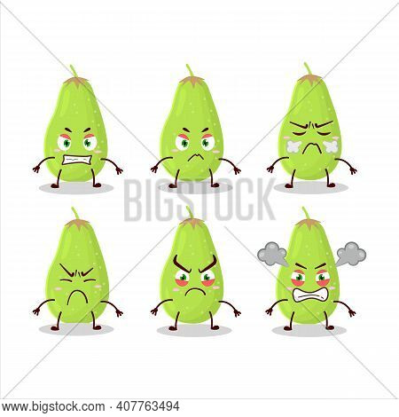 Bilimbi Cartoon Character With Various Angry Expressions
