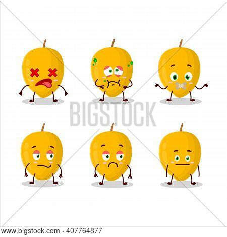 Canistel Cartoon In Character With Nope Expression